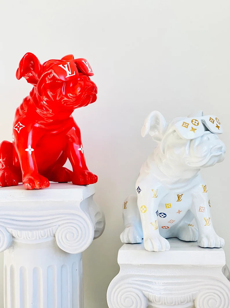 Designer Luxury Design Bulldog in Red