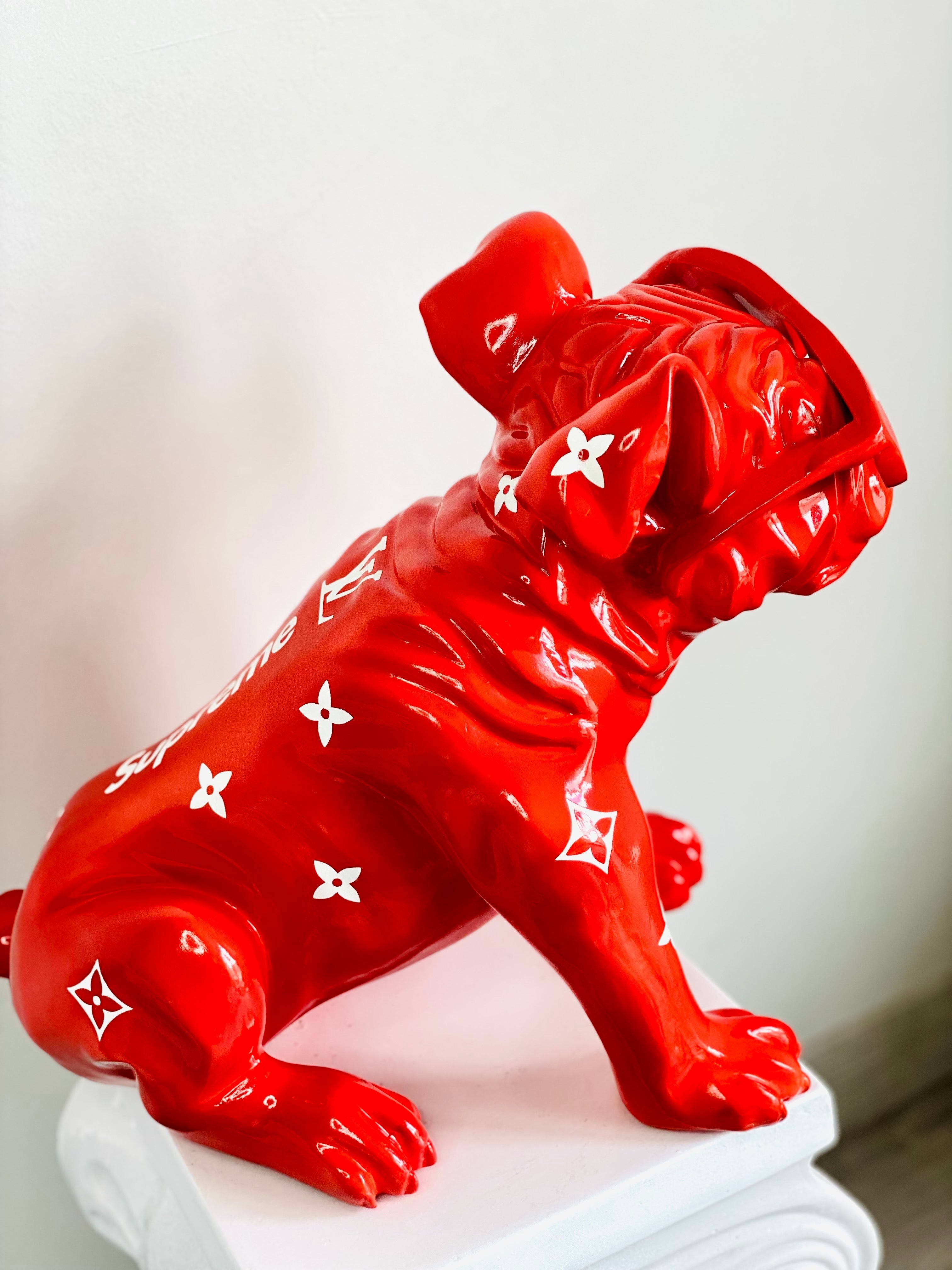 Designer Luxury Design Bulldog in Red