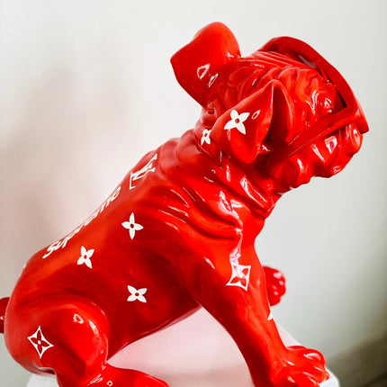 Designer Luxury Design Bulldog in Red