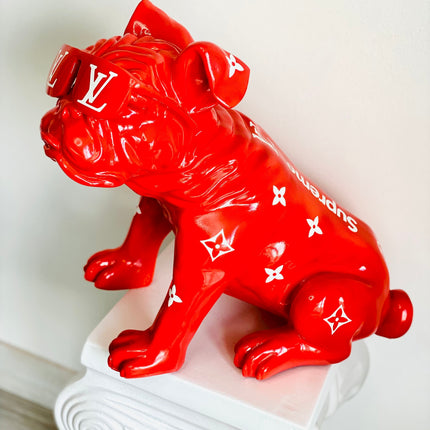 Designer Luxury Design Bulldog in Red