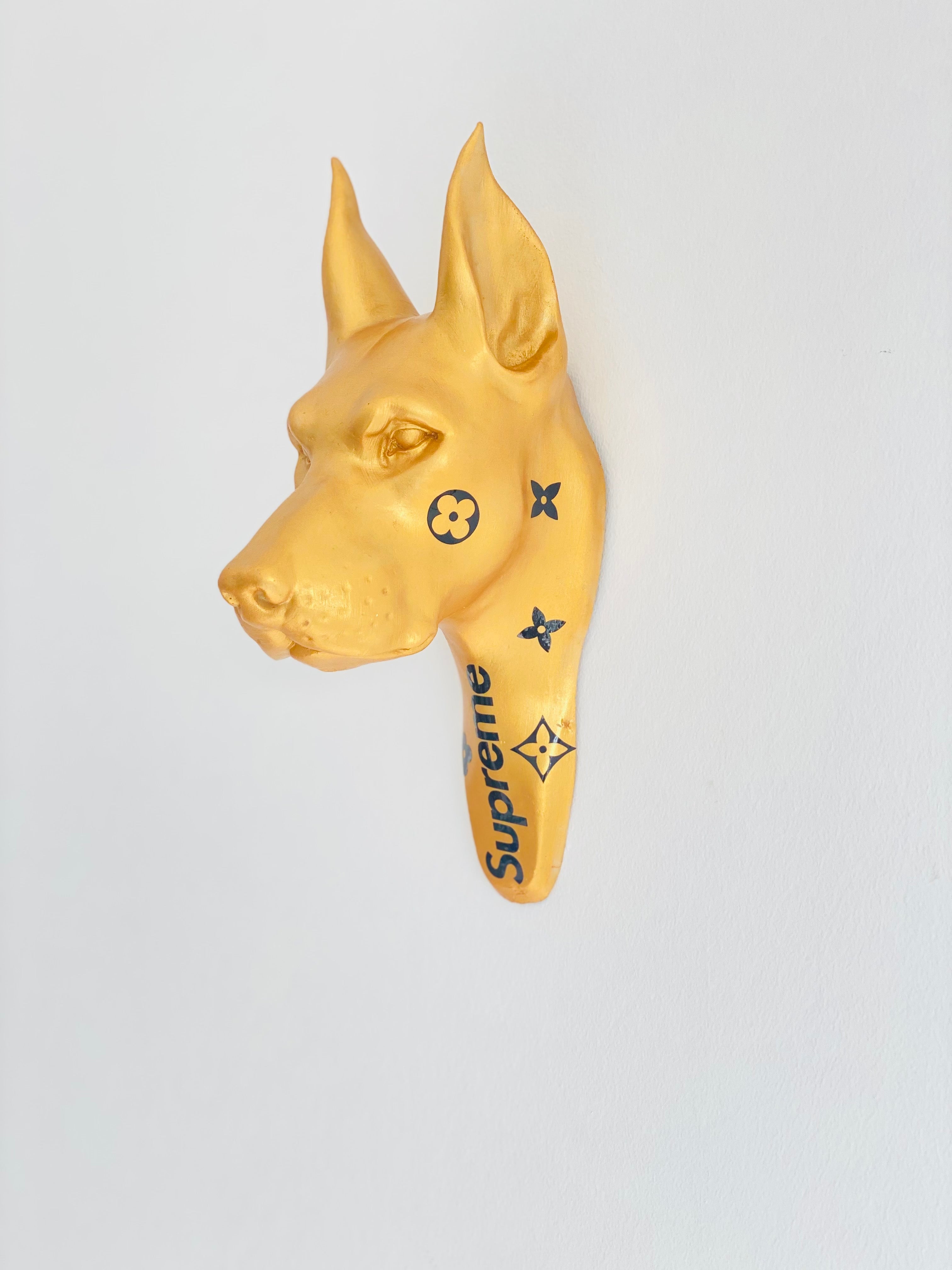 Designer Luxury Doberman in Gold