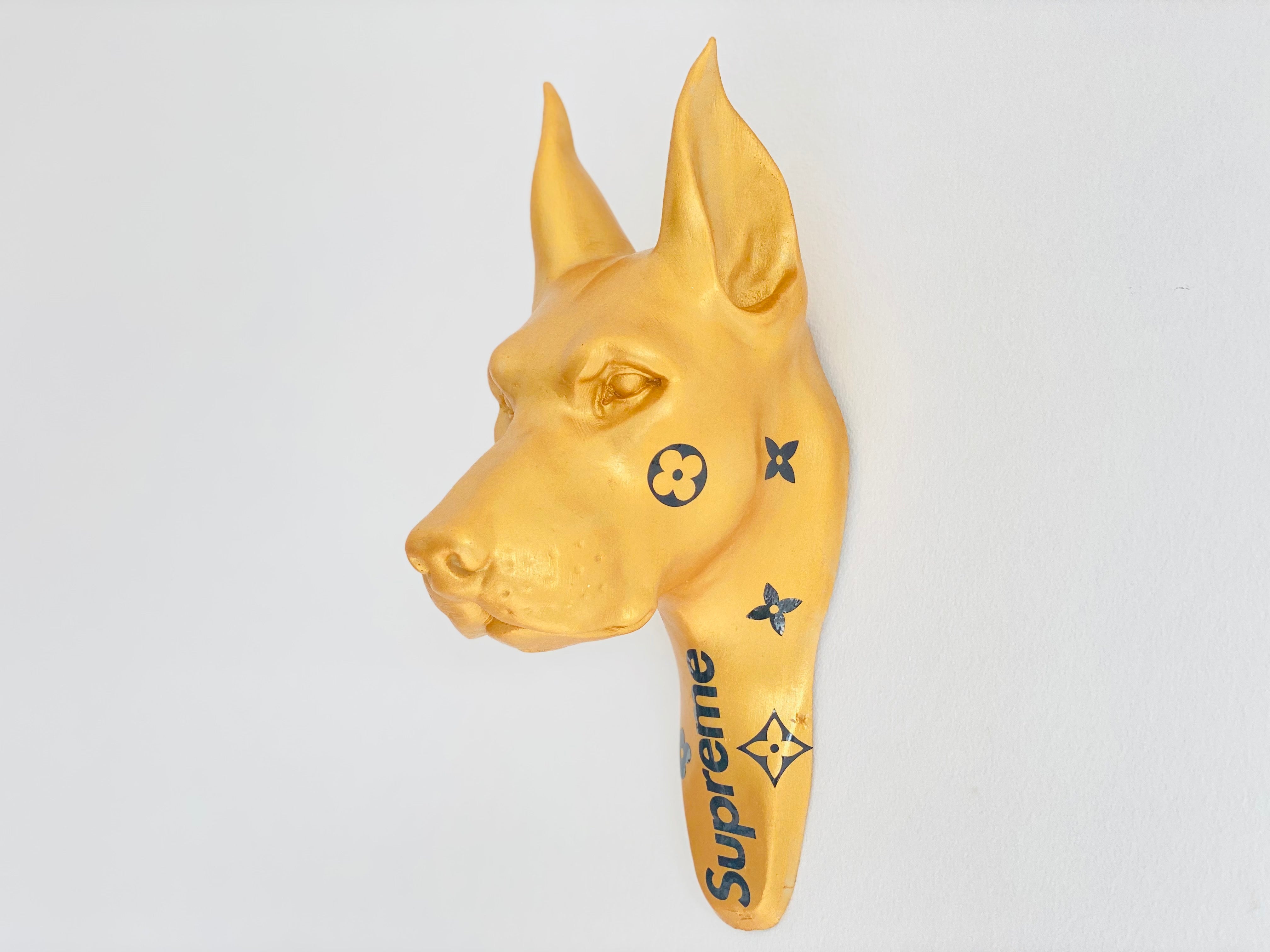 Designer Luxury Doberman in Gold