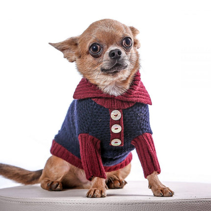 Sweater - Polo Blue and Burgundy