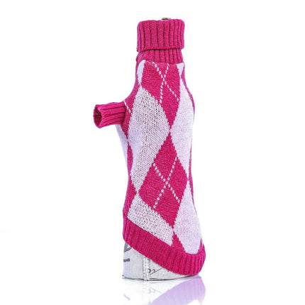 Sweater - Argyle Pink