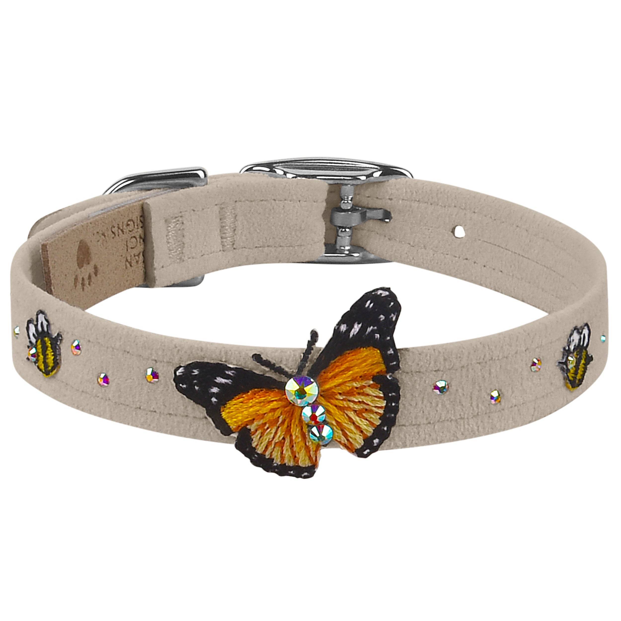 Embroidered Butterfly & Bees Collar Doe