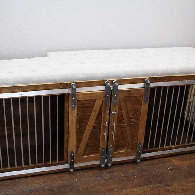 Dog Crate Ottoman with Stairs