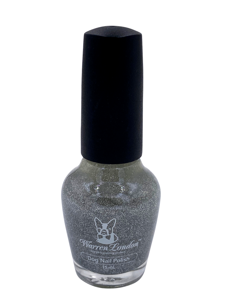 Dog Nail Polish - Polish Bottles with Brush Diamond in the Ruff (Sparkle Silver)