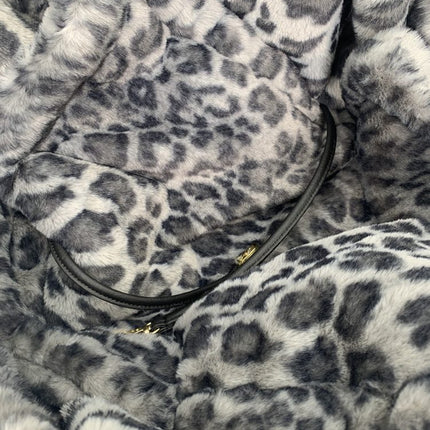 Soft Bed Bag - Black with Grey Leopard