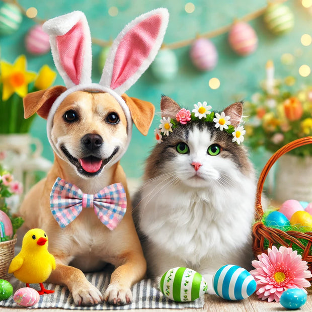 Dog & Cat at Easter Celebration