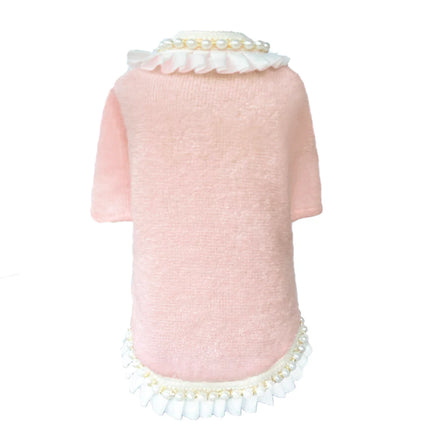 Dream Pearls Dog Sweater Peach