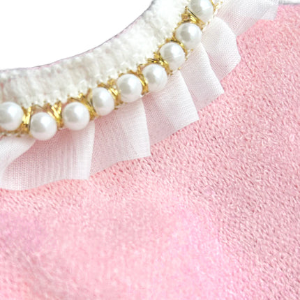 Dream Pearls Dog Sweater Peach