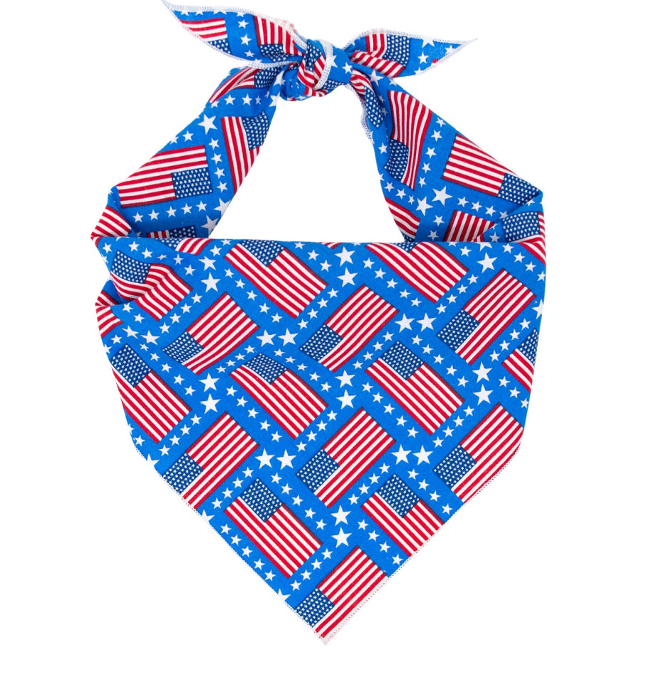 American Flag Dog Bandana