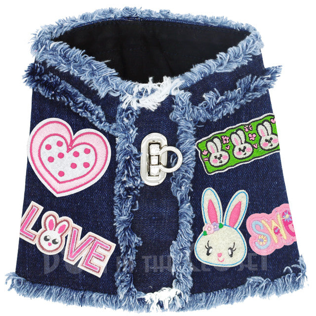 Easter Bunnies Denim Harness Vest