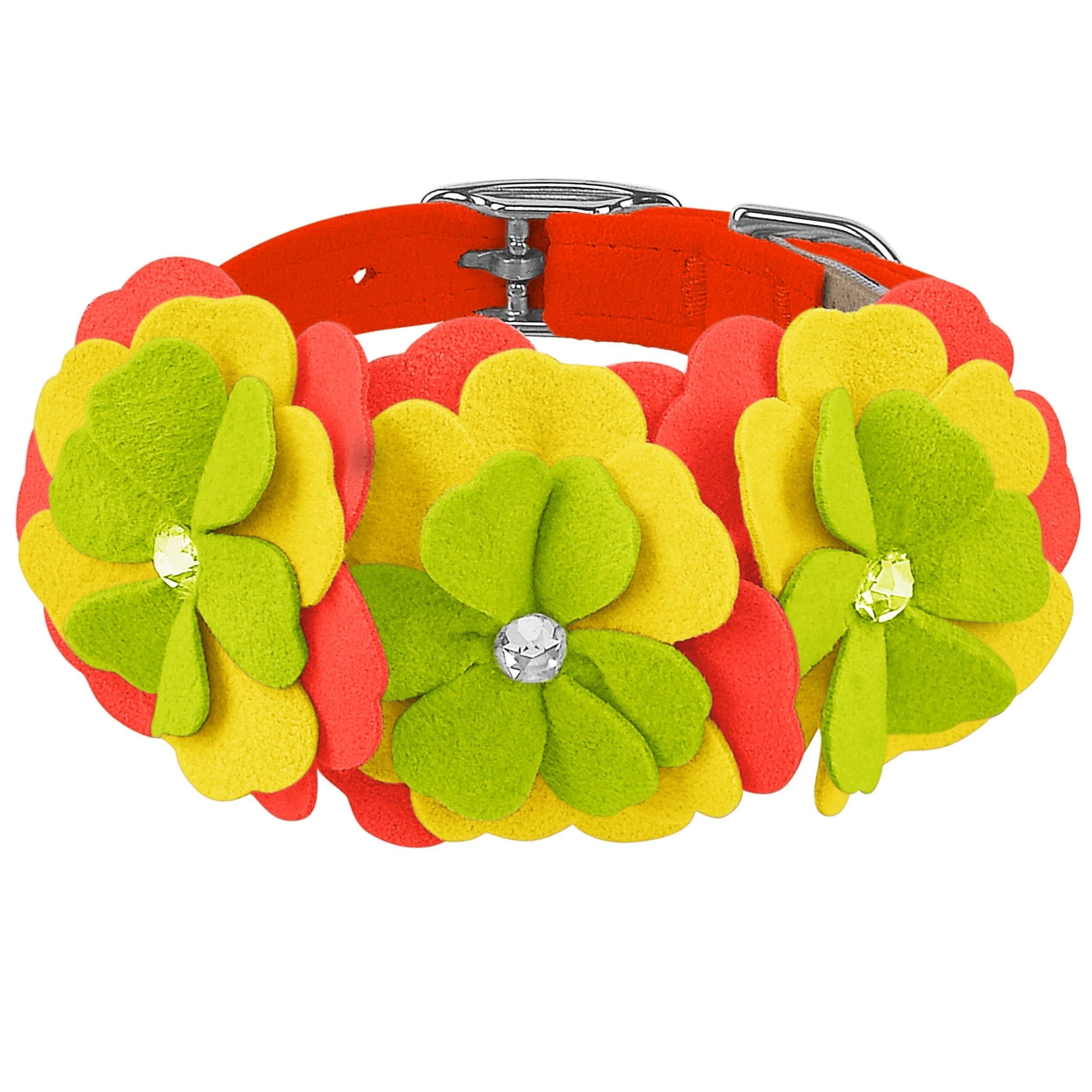 Citrus Flower Collar Electric Orange