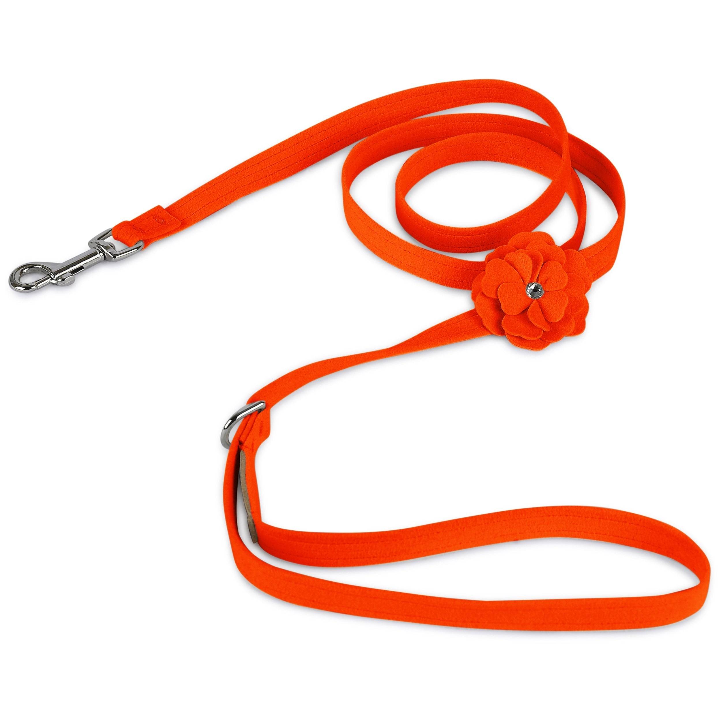 Spring Colors Tinkie's Garden Flower Leash Electric Orange