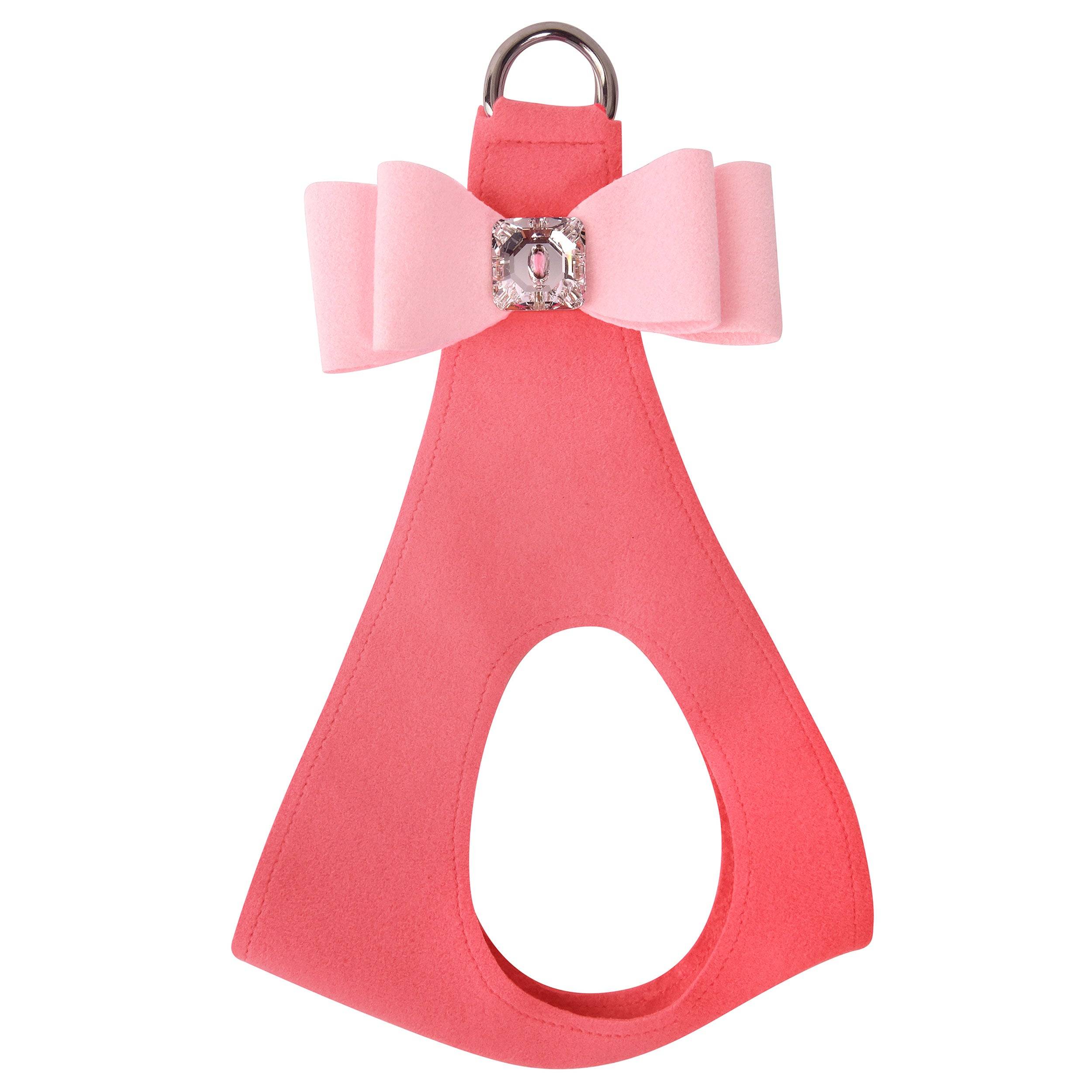 Puppy Pink Big Bow Step In Harness Electric Pink