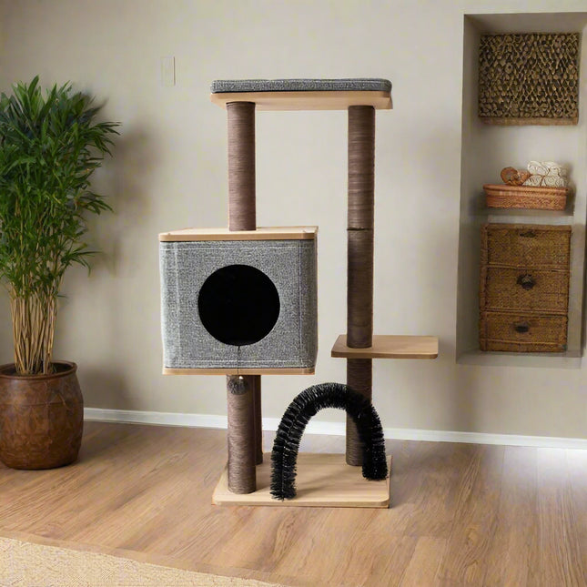 Elevate Wooden Medium Cat Tower