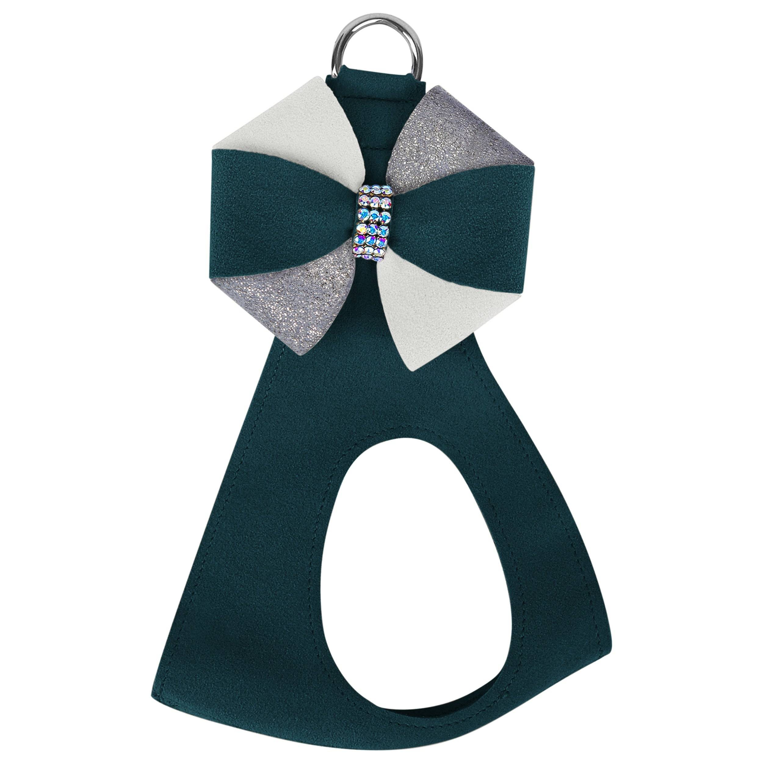 Game Day Glam Emerald Pinwheel Bow Step In Harness Emerald