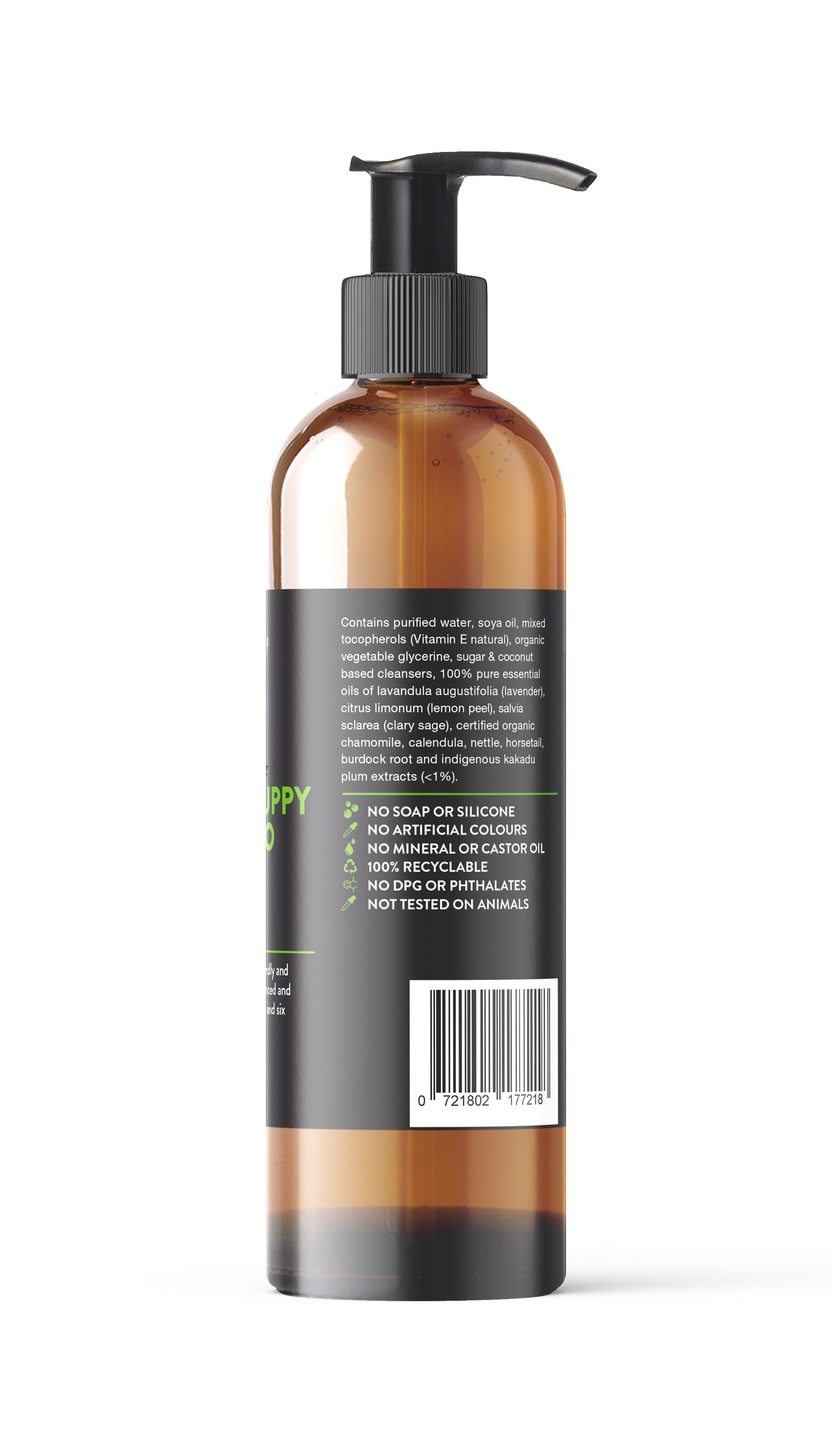 Puppy Shampoo: Lavender, Lemon Peel and Clary Sage (Adults & Puppies) 250ml