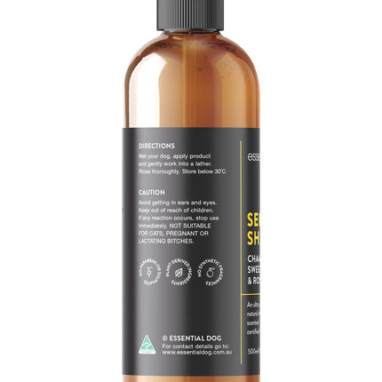 Sensitive Dog Shampoo: Chamomile, Sweet Orange & Rosewood 500ml