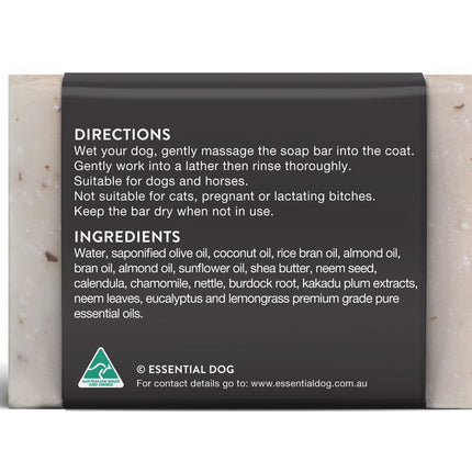 Solid Dog Shampoo Bar: Neem Seed, Lemongrass and Eucalyptus