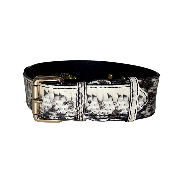 White & Black Classic Snake Collar