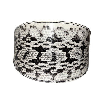 White & Black 4” Wide Snake Collar