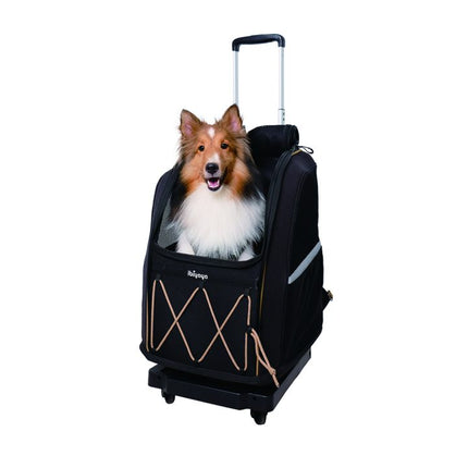 Folding Cart Trolley With 4 Spinner Wheels for Pet Carriers