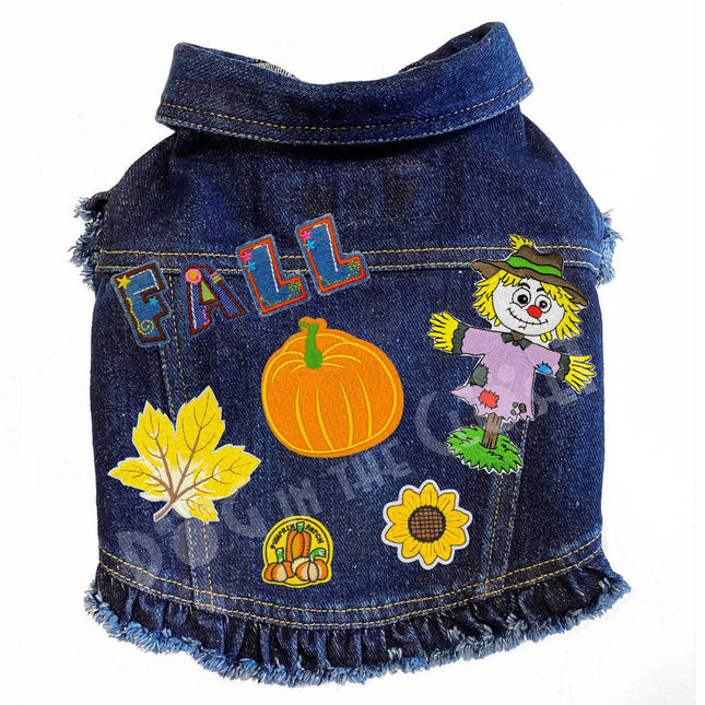 Fall Fun Denim Dog Jacket