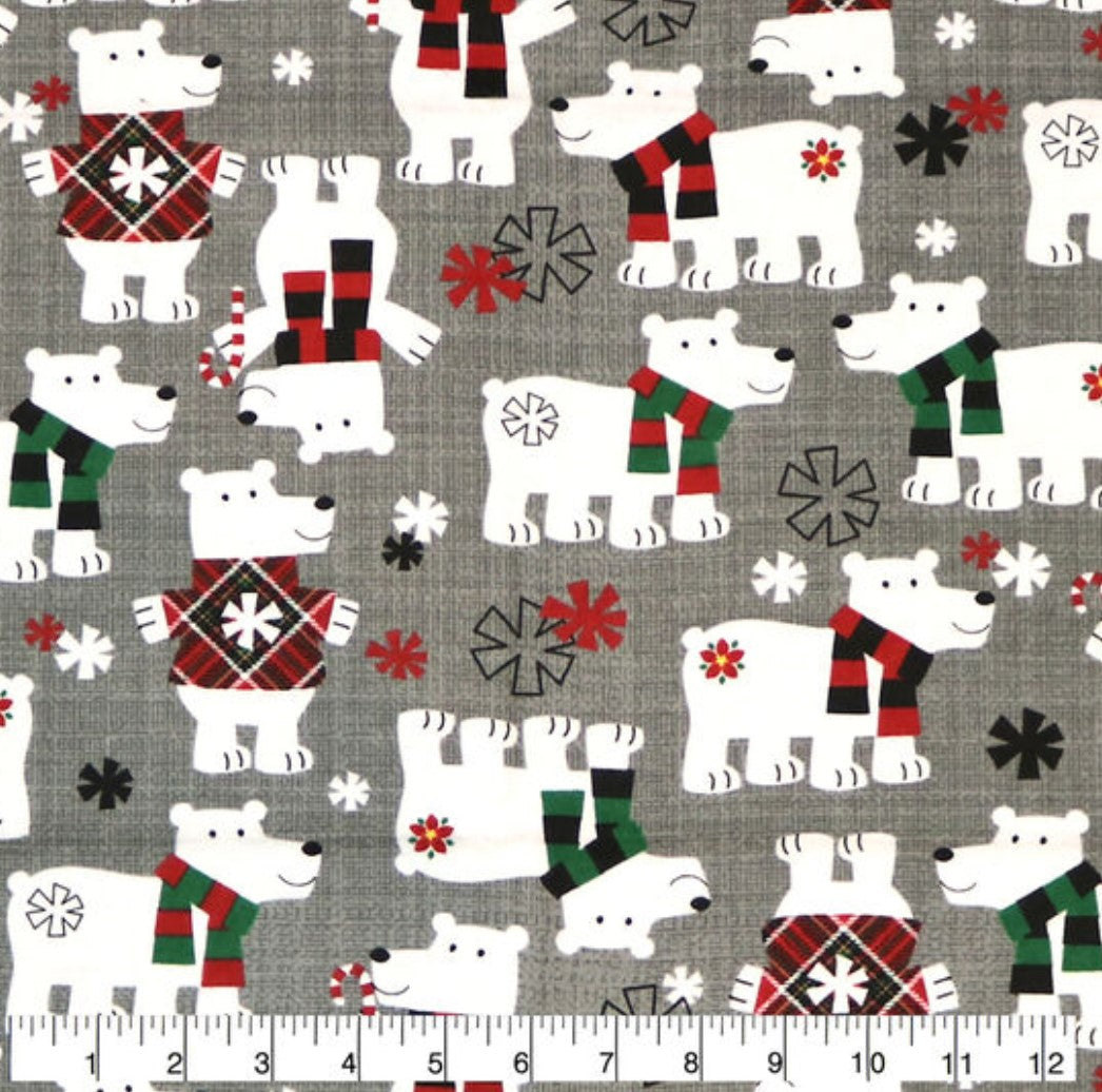 Fleece Polar Bear Dog Bandana HT Animal Supply