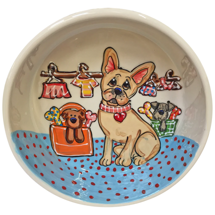 French Closet | French Bulldog | Ceramic Dog Bowls