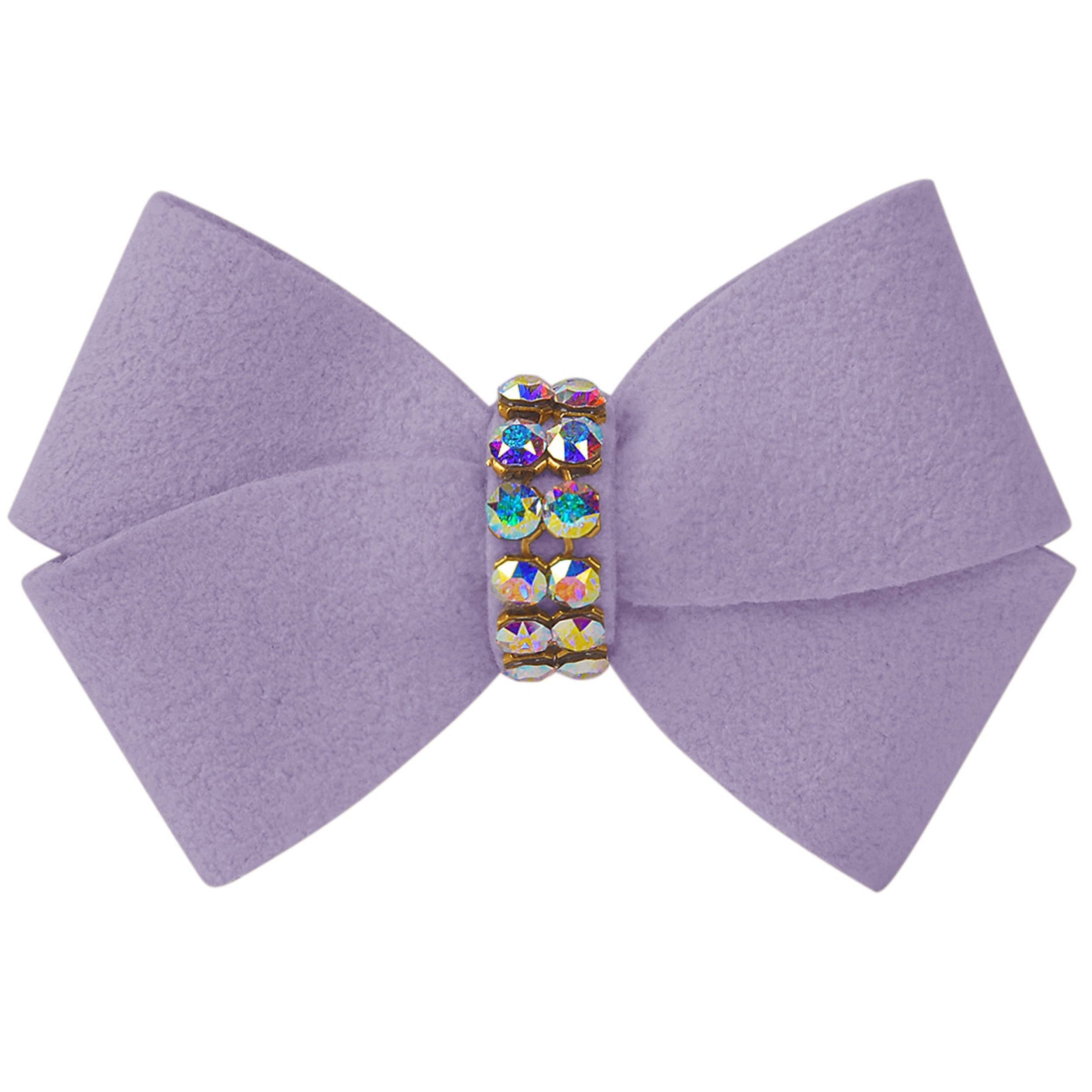 Nouveau Bow Hair Bow with Aurora Borealis Giltmore French Lavender