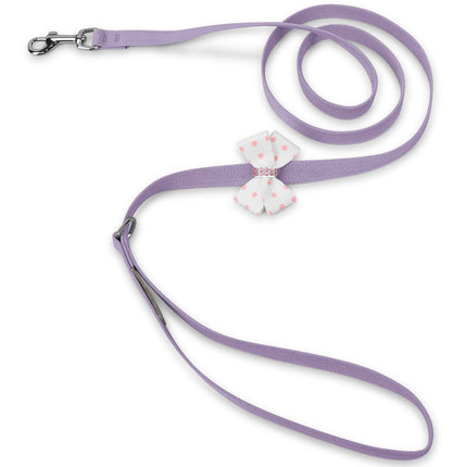 Polka Dot Nouveau Bow With Pink Giltmore Leash