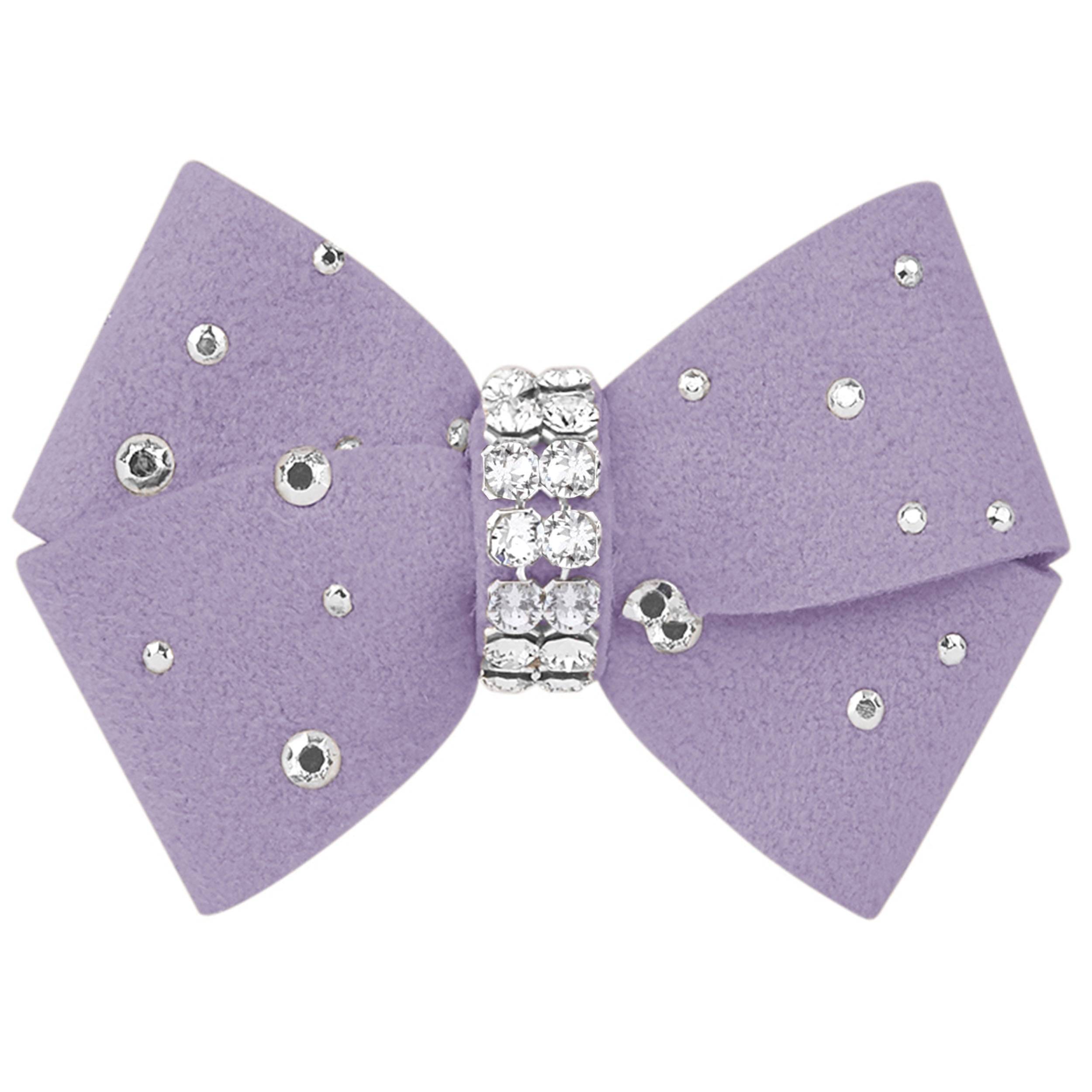 Nouveau Bow Hair Bow with Silver Stardust French Lavender