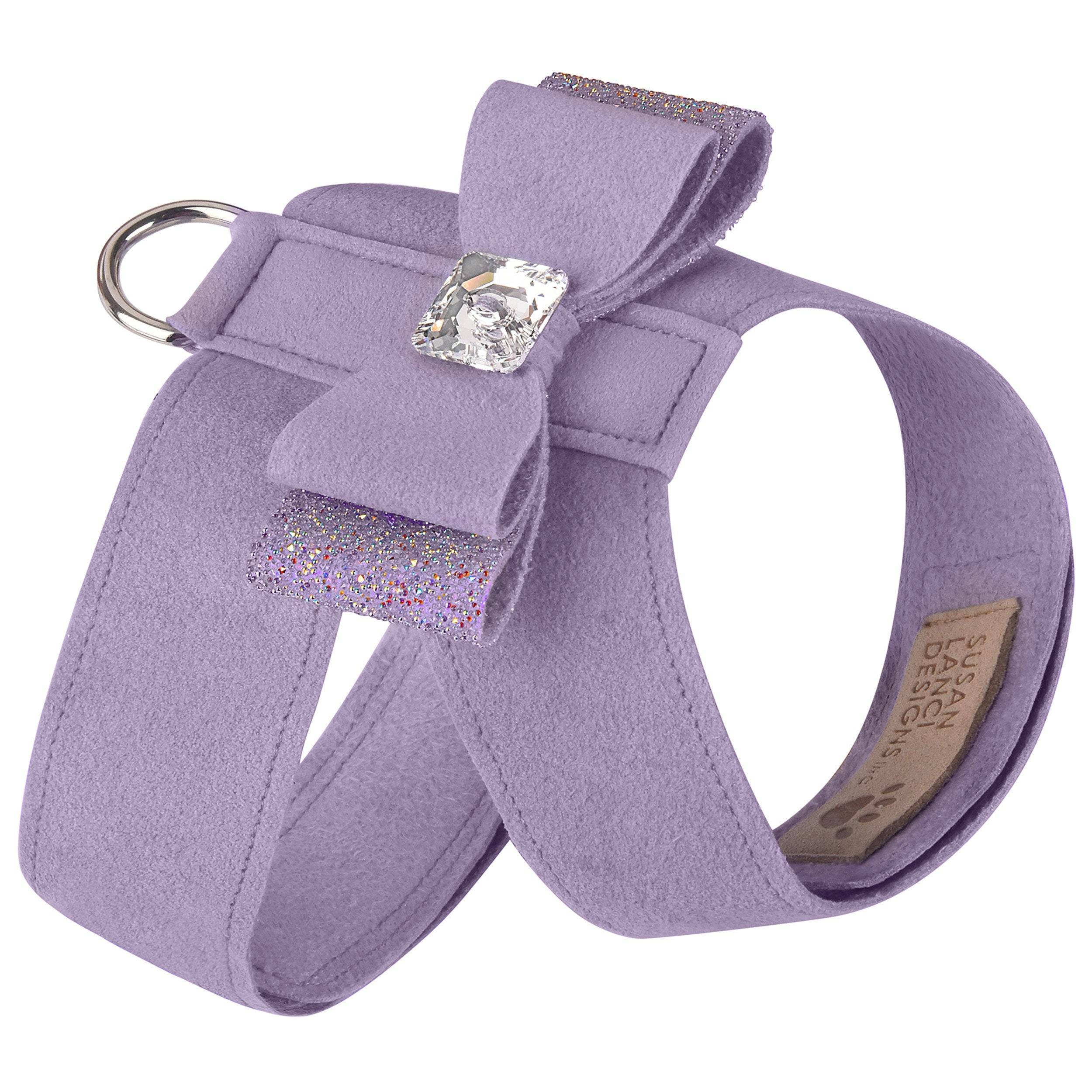 Aurora Borealis Crystal Stellar Big Bow Tinkie Harness French Lavender