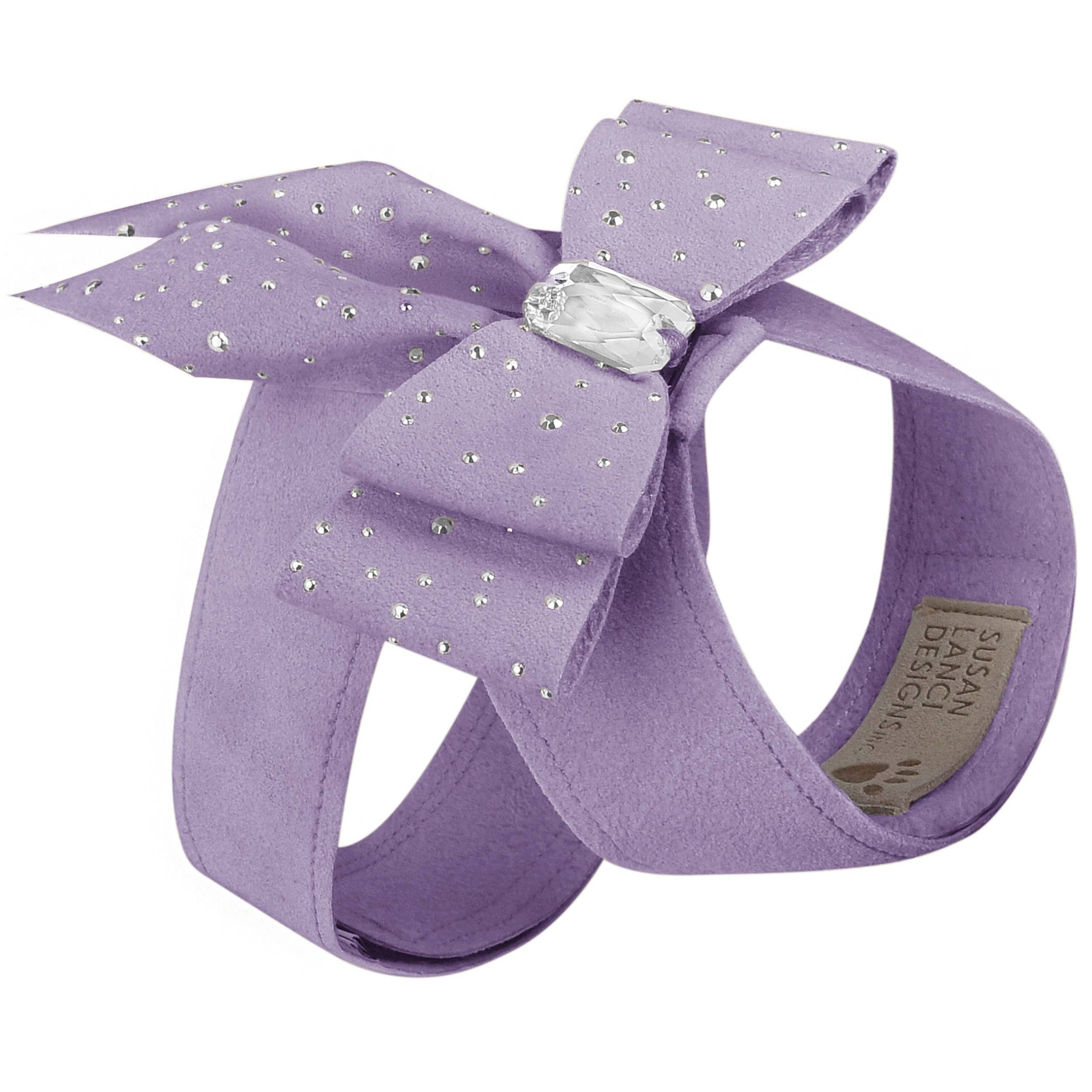 Silver Stardust Double Tail Bow Tinkie Harness French Lavender