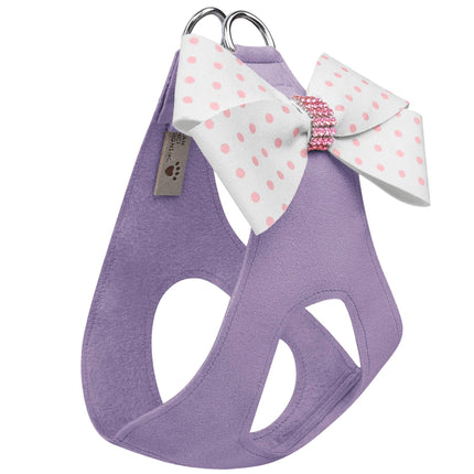 Polka Dot Nouveau Bow Step In Harness with Pink Giltmore