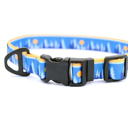 Outdoor Style Frozen Forest Nylon Dog Collar