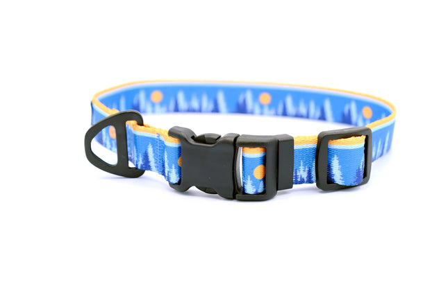 Outdoor Style Frozen Forest Nylon Dog Collar