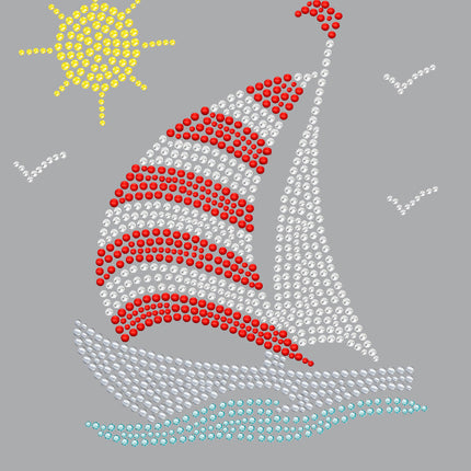 Sailboat (Rhinestone & Nailhead) - Women's T-shirt