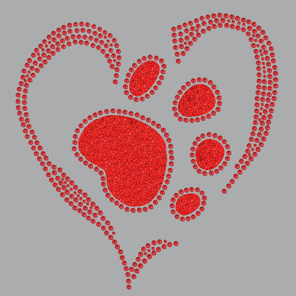 Red Paw Heart - Bandanna