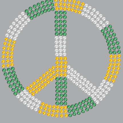 Peace Sign (Green, Gold, & Clear)- Women's T-shirt