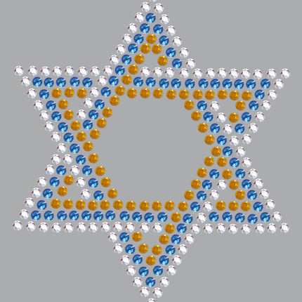 Star of David Blue & Gold (Small)- Bandanna