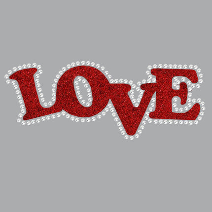 Love (Red Glitter ) - Women's T-shirt