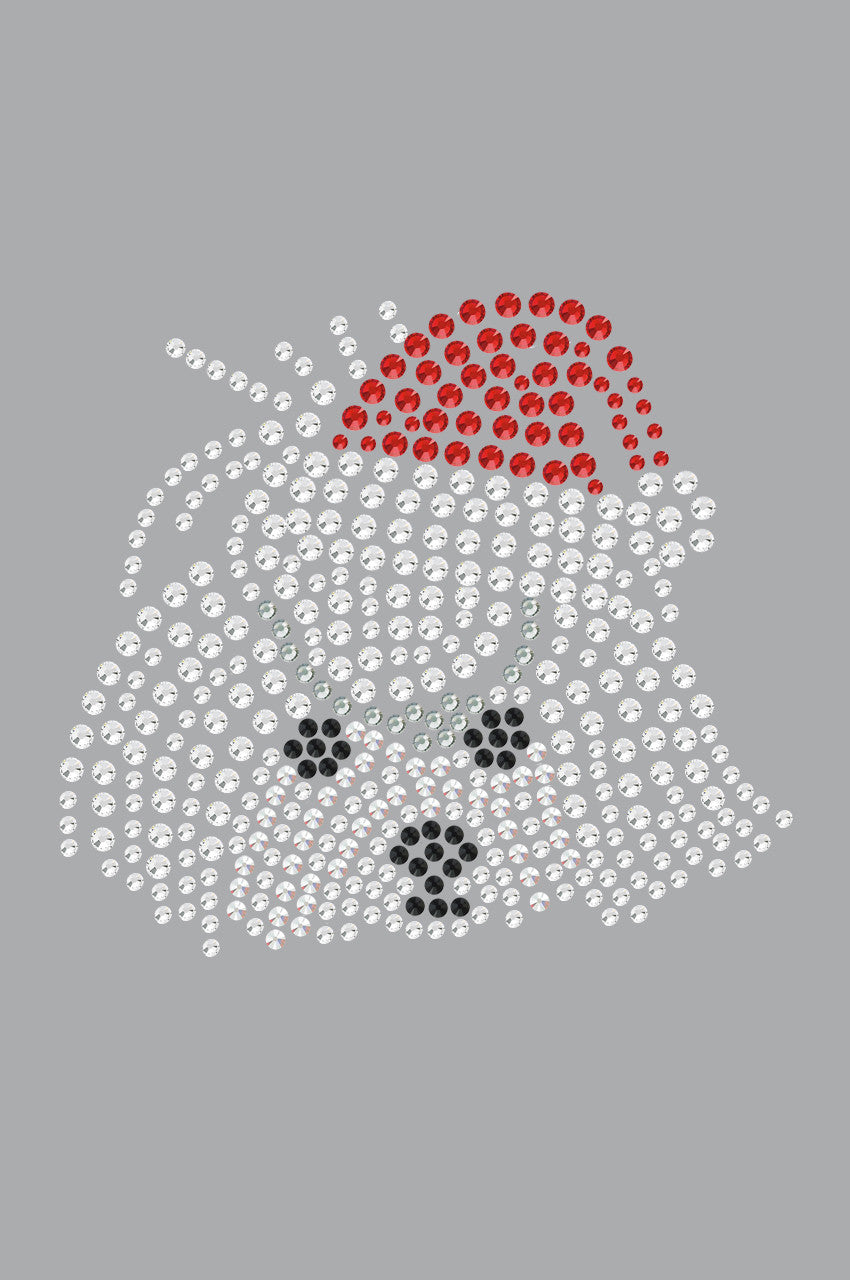 Maltese Face with Santa Hat - Bandana Gray