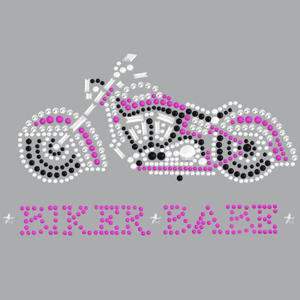 Biker Babe - Pink Motorcycle - Women's T-shirt