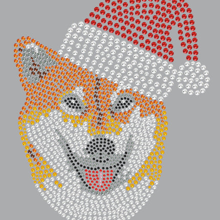 Shiba Inu with Santa Hat - Women's Tee