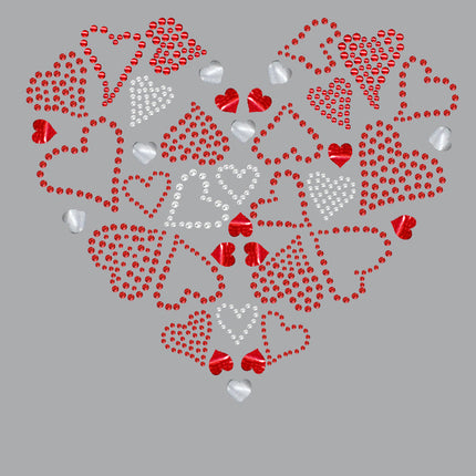 Red Heart with Hearts - Womwn's Tee