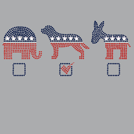 Vote Dog, Elephant, Donkey - Women's T-shirt