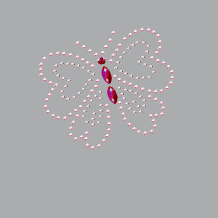 Pink Rhinestud Butterfly - Bandannas